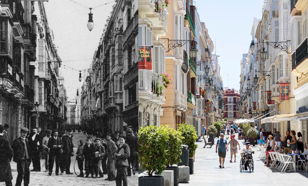 The balconies of Cadiz in Calle Ancha