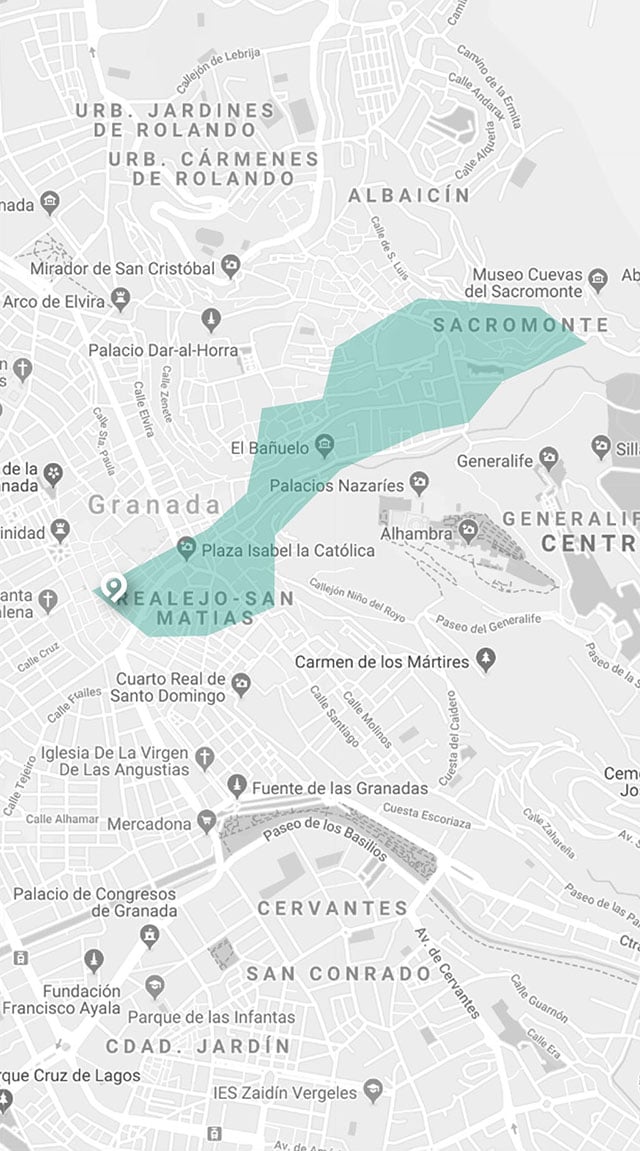 Granada guided tour map