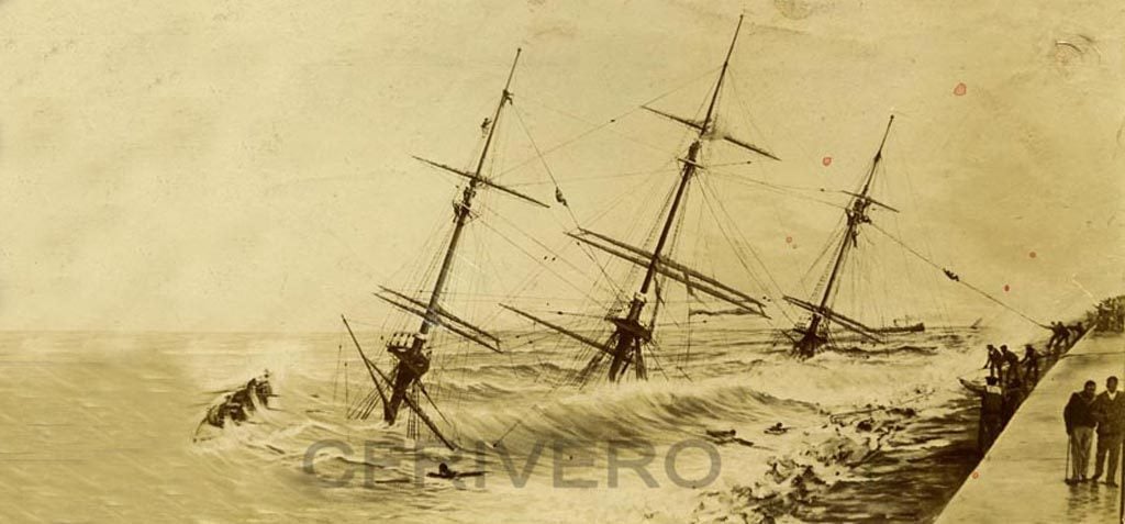 Wreck of the Gnasseau. Rescue in Málaga