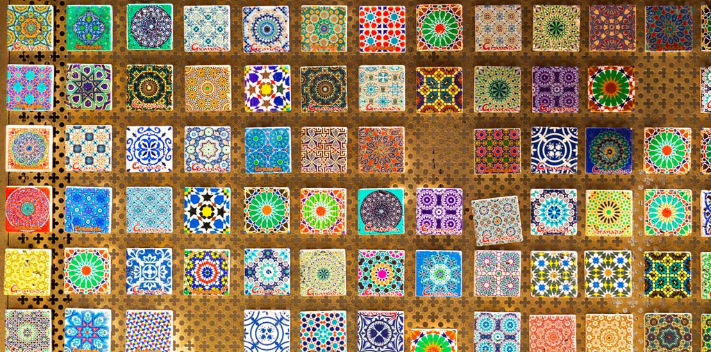 souvenir of tiles from the Alhambra