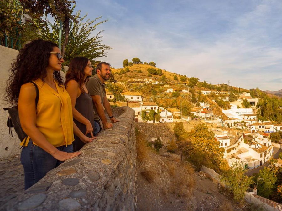 flamenco en granada, grupo desde el mirador del sacromonte