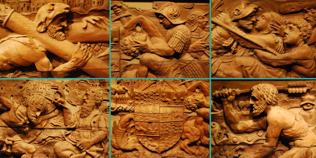 frisos de madera del castillo velez blanco