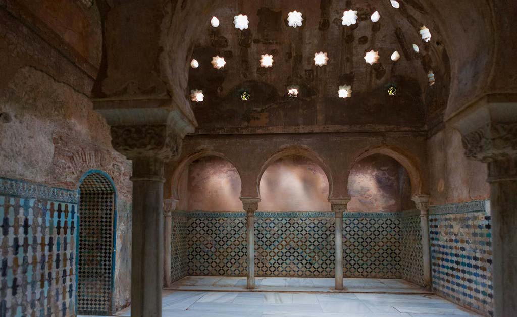 Interior del hammam de Comares