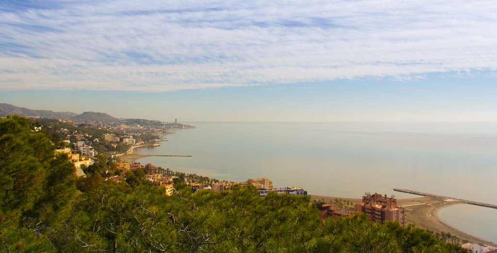 Mirador de Gibralfaro vistas del mar