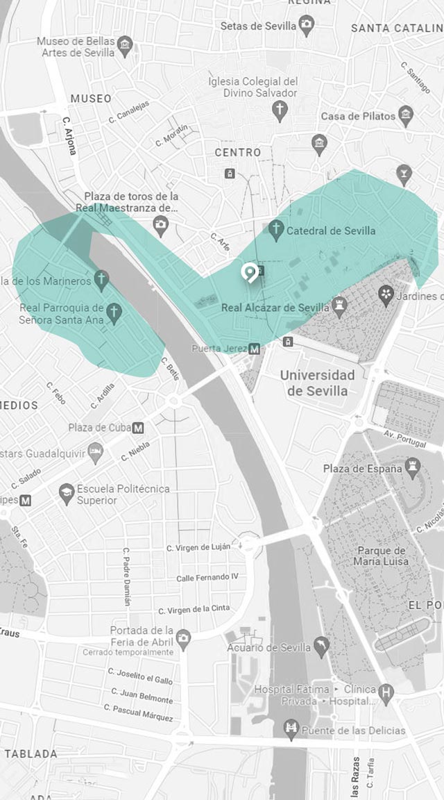 Mapa visita guiada Sevilla triana
