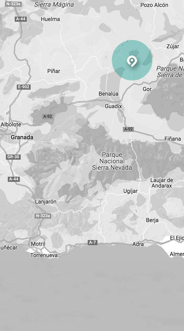 mapa excursión a Gorafe