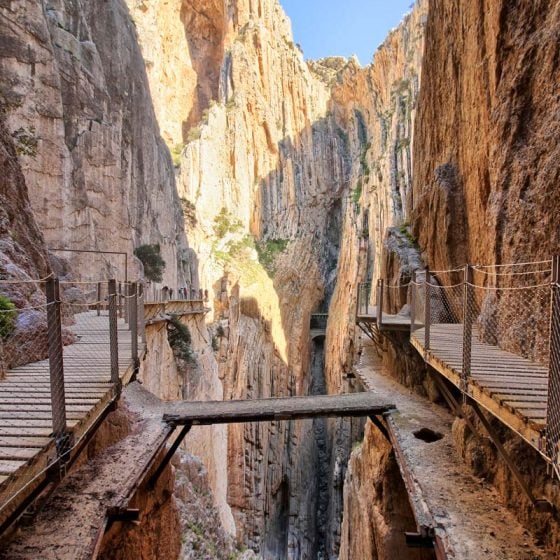 Pasarelas en excursión al Caminito del Rey