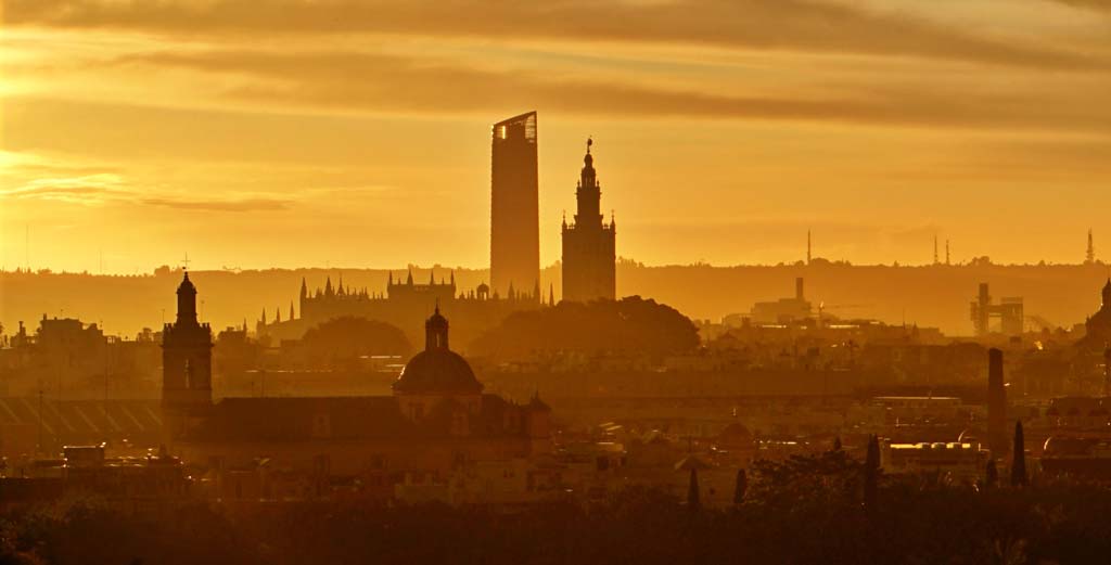 skyline de Sevilla con la catedral