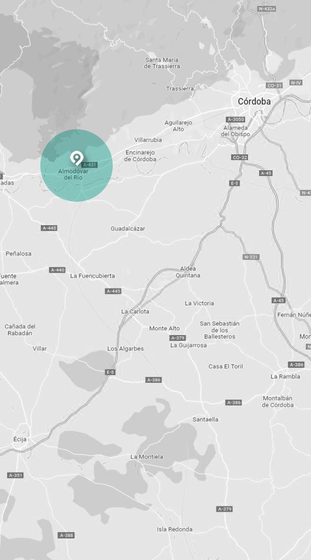 Castillo de Almodóvar mapa
