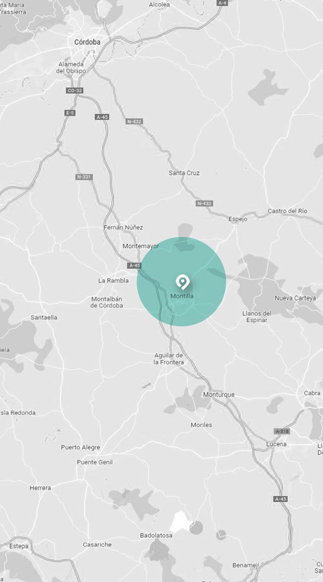 Mapa de excursión a Montilla