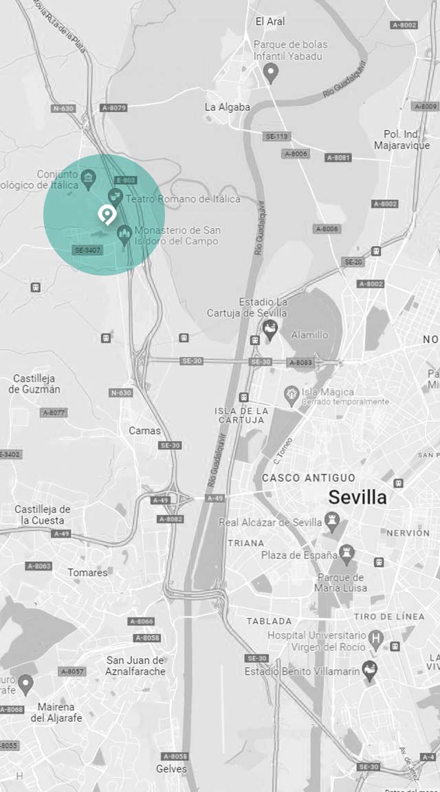 Mapa de excursión a Itálica