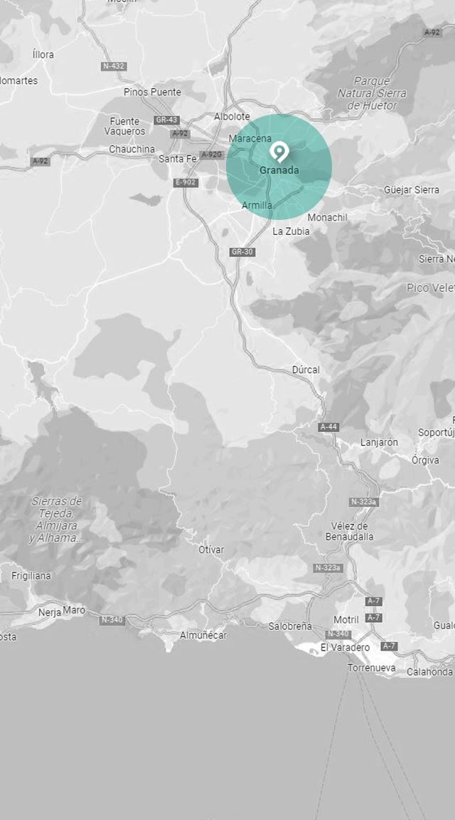Mapa de la excursión a Granada