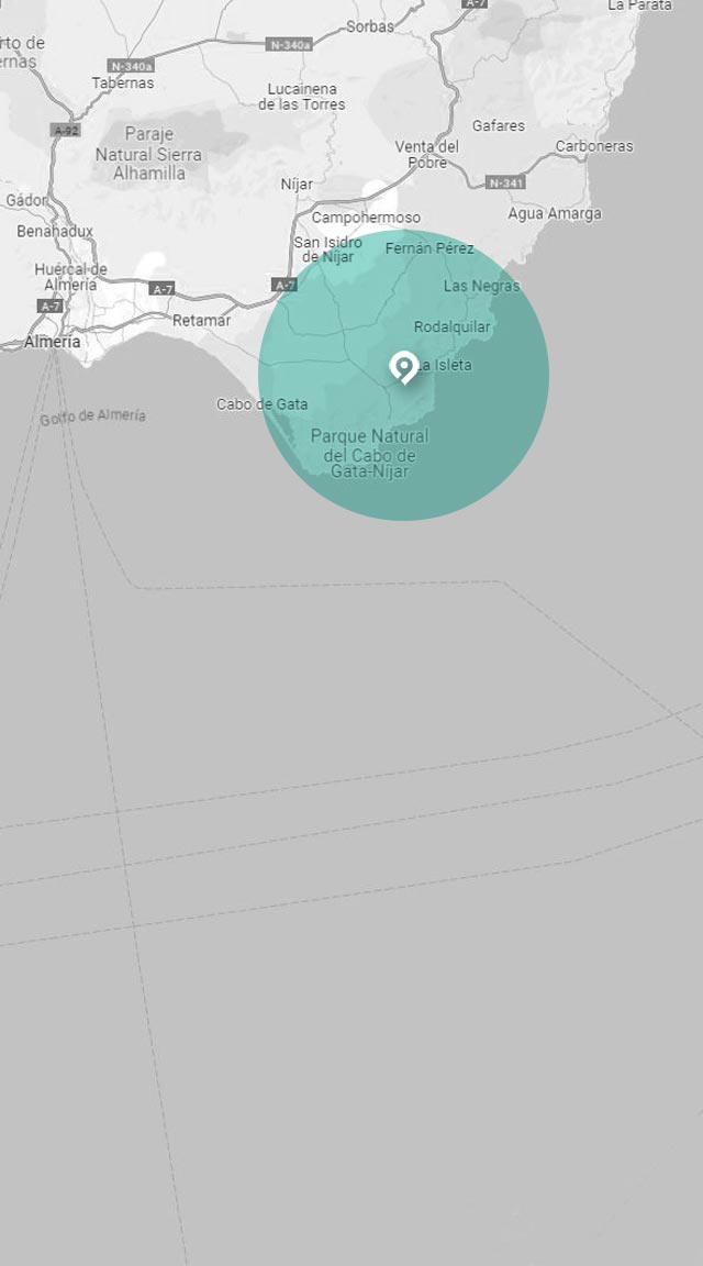 mapa de la excursión al Cabo de Gata