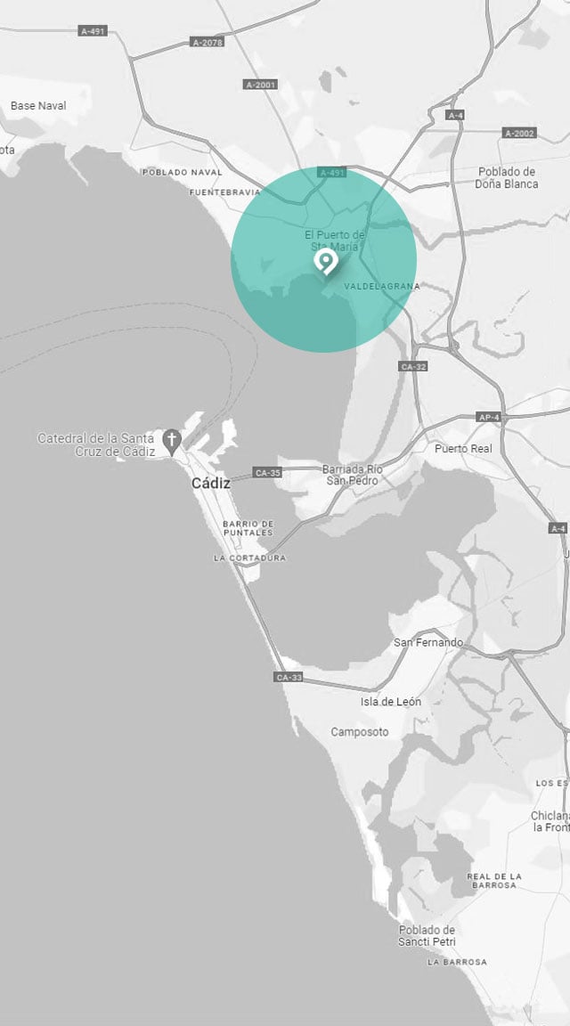 Mapa de la excursión al Puerto de Santa María