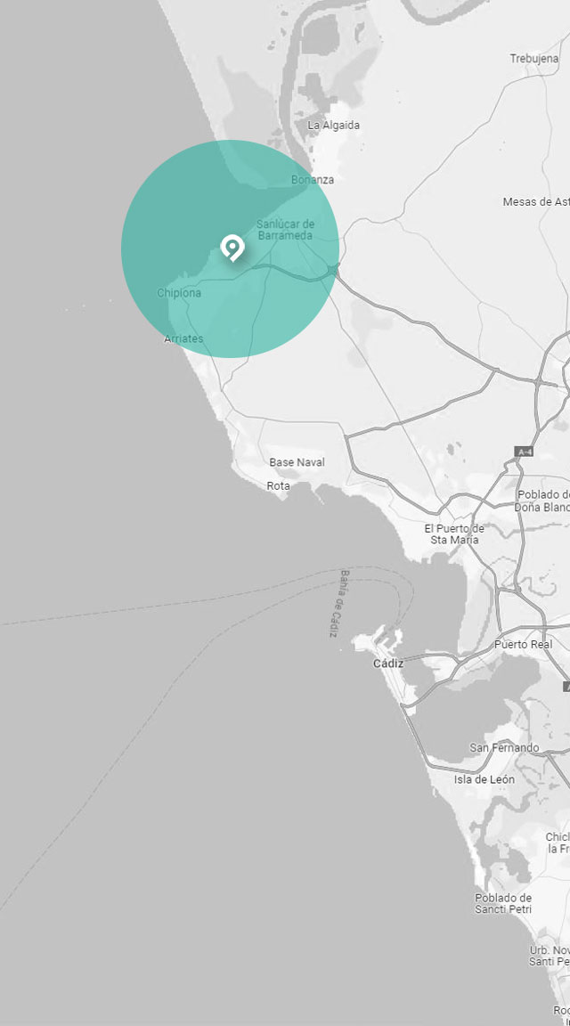 Mapa de la excursión a Sanlúcar
