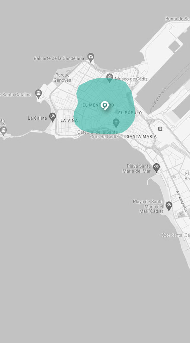 Mapa de la visita Guiada a Cádiz